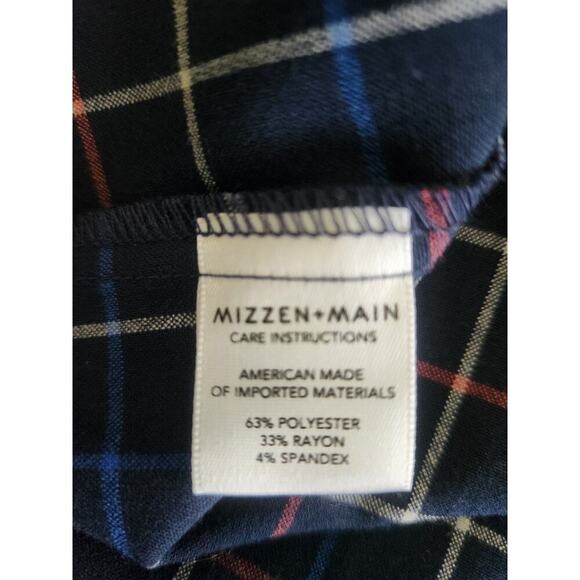 Mizzen + and Main Mens plaid button down shirt sz XL trim fit Careerwear casual - Picture 5 of 8